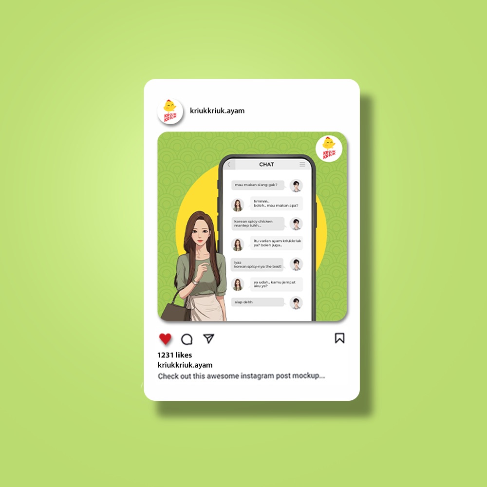 Ayam Kriuk Kriuk social media